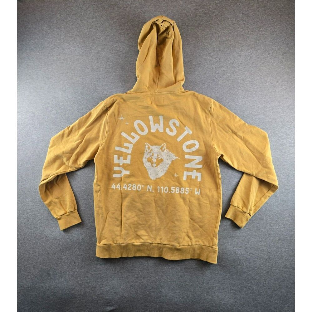 Melrose Place Yellowstone Full Graphic Gold‎ Hoodie Men's Size Large Pullover